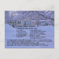 Wurst & Leek Suppe Rezept Postkarte