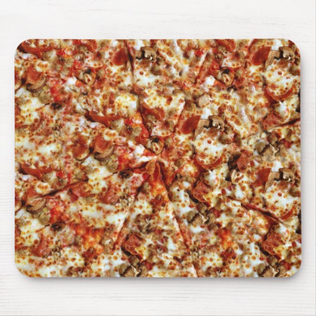 Wurst-Pepperoni-Pizza Mousepad (Vorne)