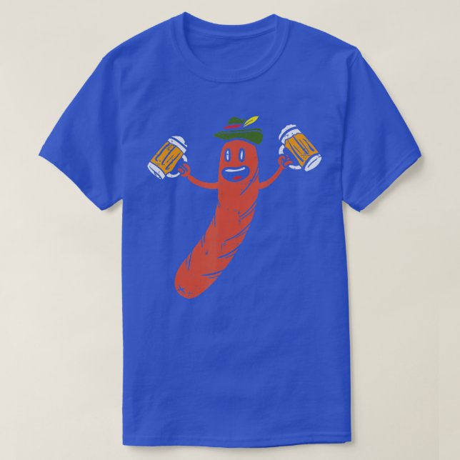 Wurst Sausage Oktoberfest Hungerfestungen T-Shirt (Design vorne)