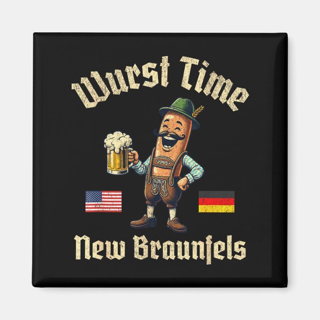 Wurst Time Wurst Fest German Beer Festival New Bra Magnet (Vorne)