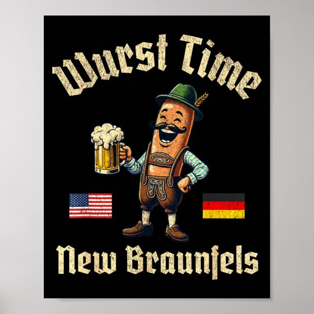 Wurst Time Wurst Fest German Beer Festival New Bra Poster (Vorne)