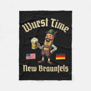 Wurst Zeit Wurst Fest Deutsches Bierfestival New B Fleecedecke