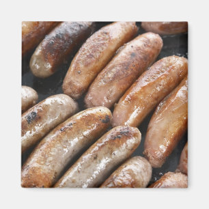 Würstchen auf dem Barbeque Magnet