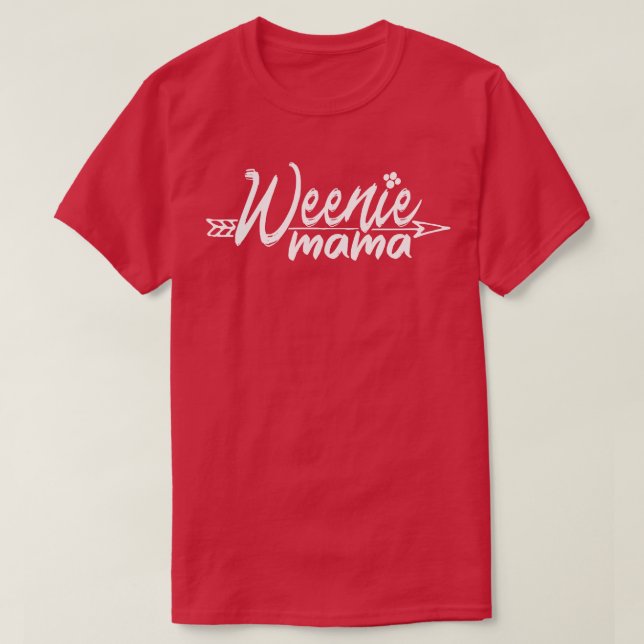 Würstchen Dackel Hunde Mama T-Shirt (Design vorne)