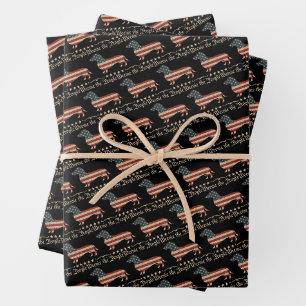 Würstchen Die Menschen Dackel 4. Juli Geschenkpapier Set