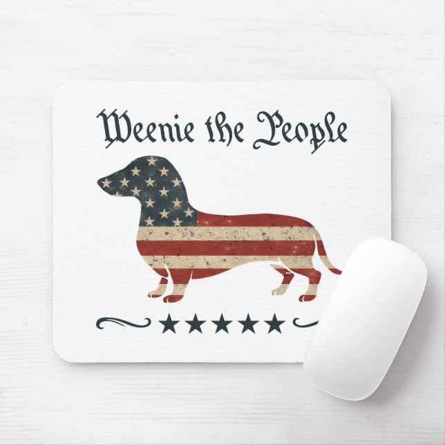 Würstchen Die Menschen Dackel 4. Juli Mousepad (Mit Mouse)
