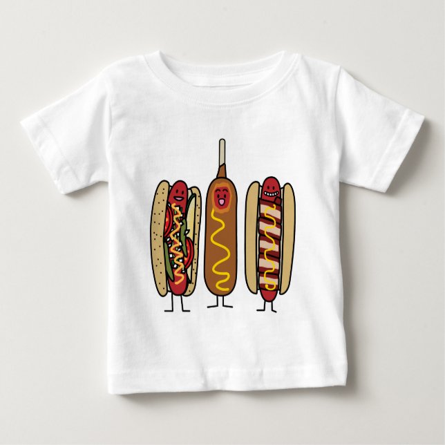 Würstchen-Freunde Baby T-shirt (Vorderseite)
