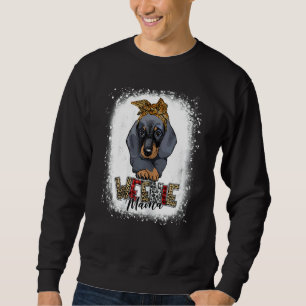 Würstchen gebleicht Mama Leopard Dackel Mama Sweatshirt