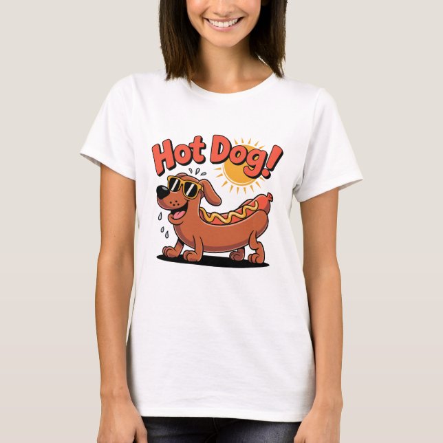 Würstchen Hot-Dog Vibes T-Shirt (Vorderseite)