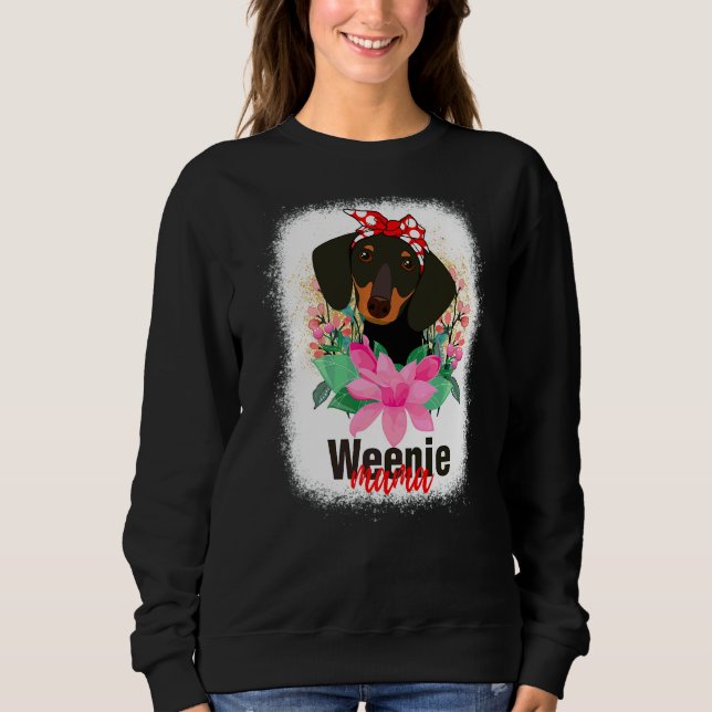 Würstchen Mama Dackel Dackel Cut Weiner Dog Mama M Sweatshirt (Vorderseite)
