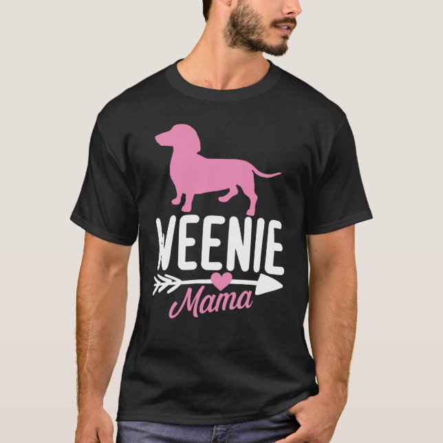 Würstchen Mama - Dackel Lover T-Shirt (Vorderseite)