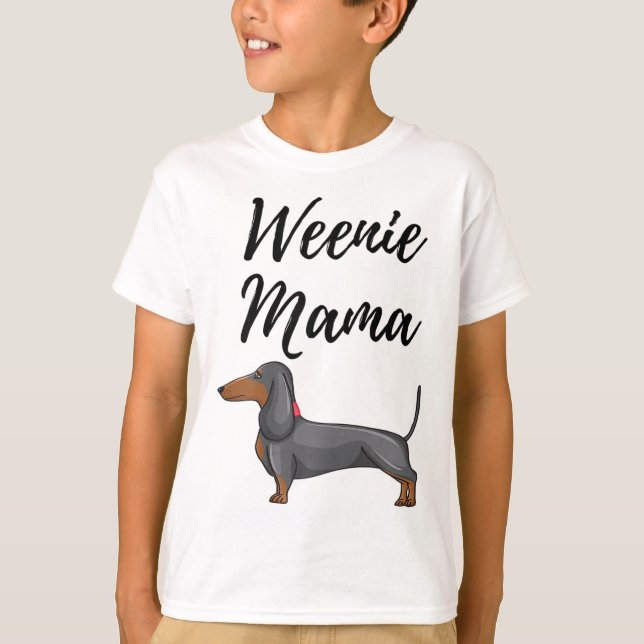 Würstchen Mama Funny Dackel Lover Weiner Dog Gesch T-Shirt (Vorderseite)
