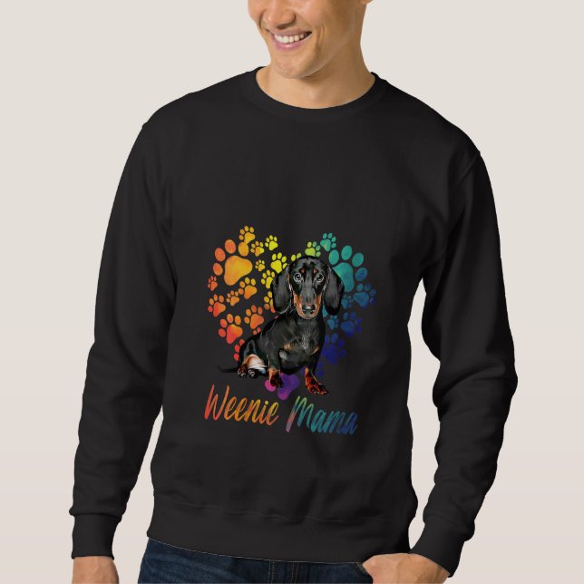 Würstchen Mama Funny Dackel Lover Wurst D Sweatshirt (Vorderseite)