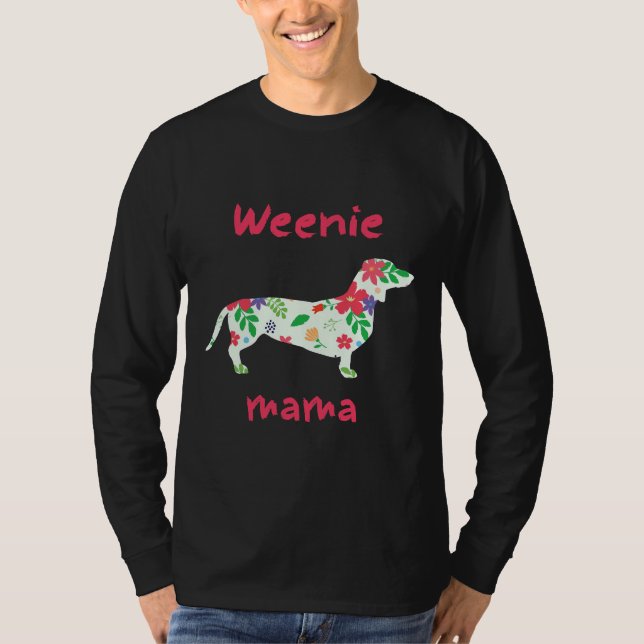 Würstchen Mama Wire Hhaariger Dackel Hund T-Shirt (Vorderseite)