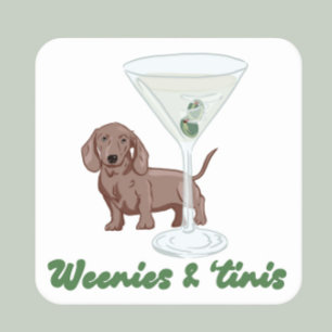 Würstchen & Martinis Party Rechteckiger Pappuntersetzer