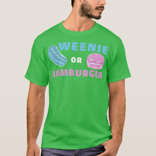Würstchen- oder Hamburger-Funny-Gender-Aufdeckung T-Shirt