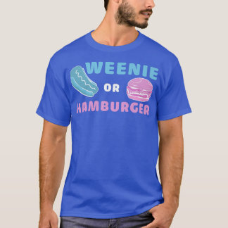 Würstchen- oder Hamburger-Funny-Gender-Aufdeckung T-Shirt