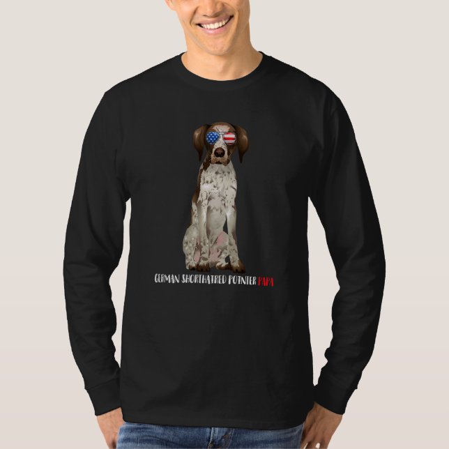 Würstchen Papa German Kurzhaar Vater Dog T-Shirt (Vorderseite)