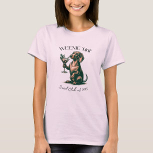 Würstchen 'tini' Social Club t Shirt mit Daschund
