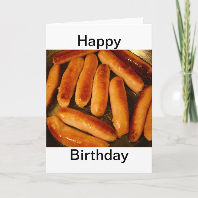 Würste Happy Birthday Card Karte (Vorderseite)