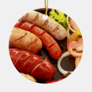 Würste Keramik Ornament