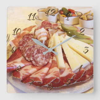 Wurstladen Quadratische Wanduhr