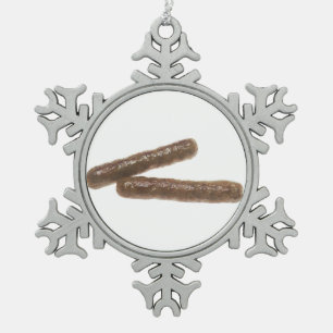 Wurstlinks Schneeflocken Zinn-Ornament