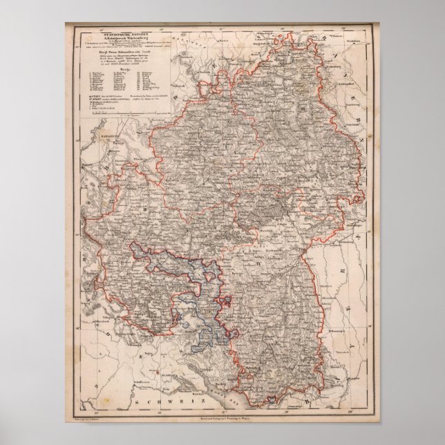 Wurtemberg, Deutschland Poster (Vorne)