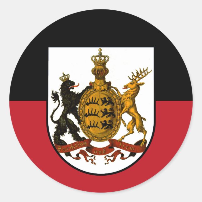 Württemberg Runder Aufkleber (Vorderseite)