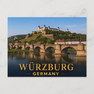 Würzburg Deutschland Romantisches Reiseziel Postkarte