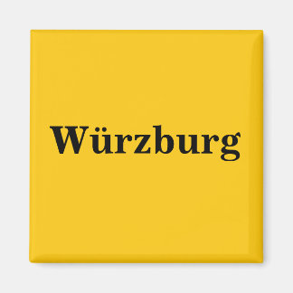 Würzburg  Magnet Schild Gold Gleb