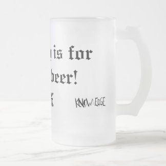 WURZEL-Bier-Tasse! Mattglas Bierglas