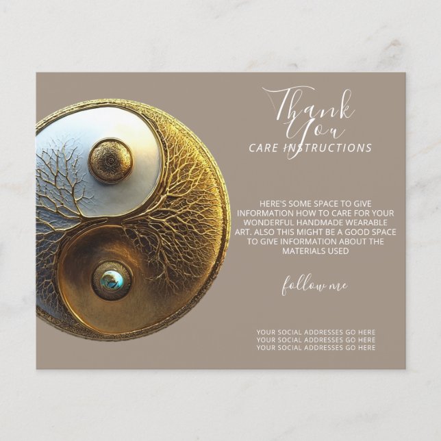 Wurzel der Harmonie | Yin Yang Design Flyer (Vorne)