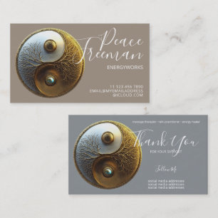 Wurzel der Harmonie   Yin Yang Design Visitenkarte