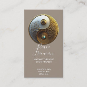 Wurzel der Harmonie   Yin Yang Design Visitenkarte