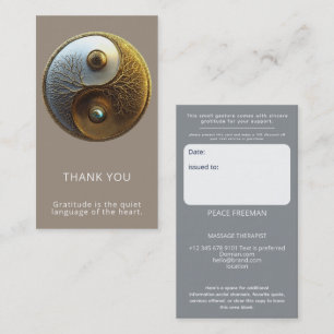 Wurzel der Harmonie Yin Yang Design Visitenkarte