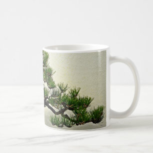 Wurzel über Felsen-Kiefern-Bonsais-Baum Tasse