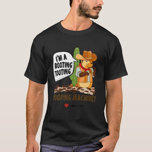 Wurzelbohrer Kackend Maschine T-Shirt (Vorderseite)
