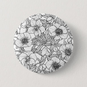 Wurzelbohrungen in Schwarzweiß Button