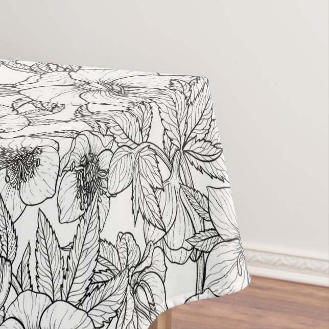 Wurzelbohrungen in Schwarzweiß Tischdecke (Beispiel)