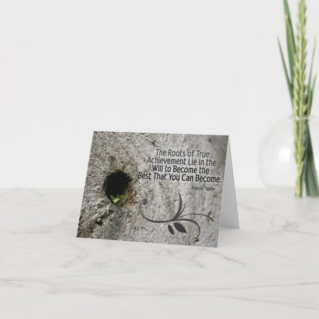 Wurzeln der Erreichbarkeit Inspirationsmerkkarte Karte (Vorderseite)