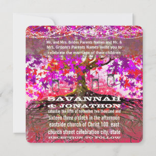 Wurzeln der Liebe Romantischer Eichenbaum Einladun Einladung