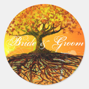 Wurzeln der Liebe Runder Aufkleber