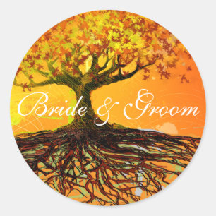 Wurzeln der Liebe Runder Aufkleber