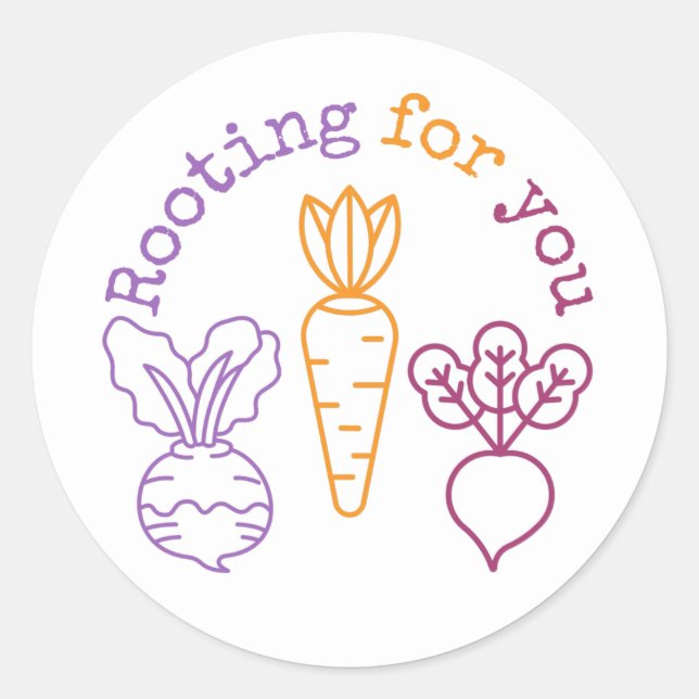 Wurzeln für dich runder aufkleber (Vorderseite)