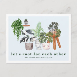 Wurzeln für Sie | Potted-Pflanze Postkarte