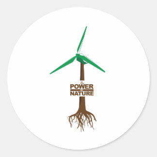 Wurzeln grüner Energie Runder Aufkleber