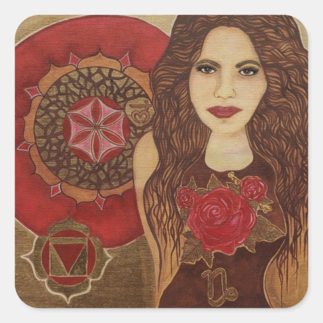 Wurzeln im Power: Root Chakra Goddess Sticker (Vorderseite)