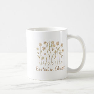 Wurzeln in Christus Blume Christlich Girl God Daug Kaffeetasse