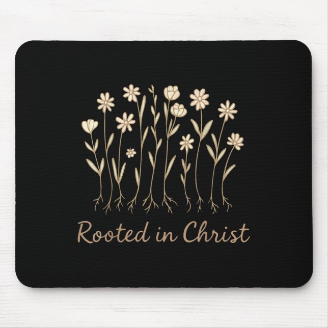 Wurzeln in Christus Blume Christlich Girl God Daug Mousepad